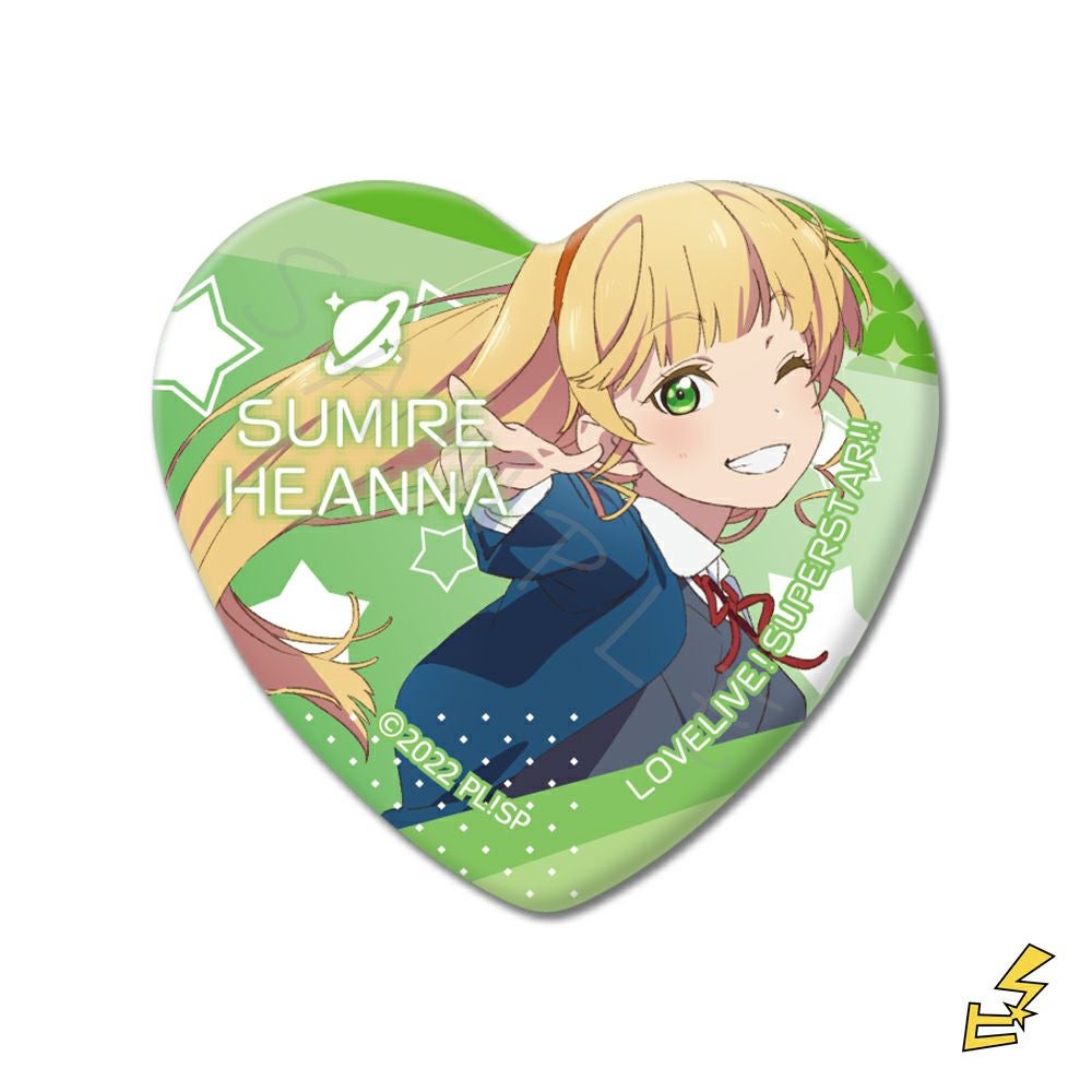 ラブライブ！スーパースター！！ 平安名すみれ 缶バッジ ラブライブ！スーパースター!!』 ハート型缶バッジ D (平安名すみれ