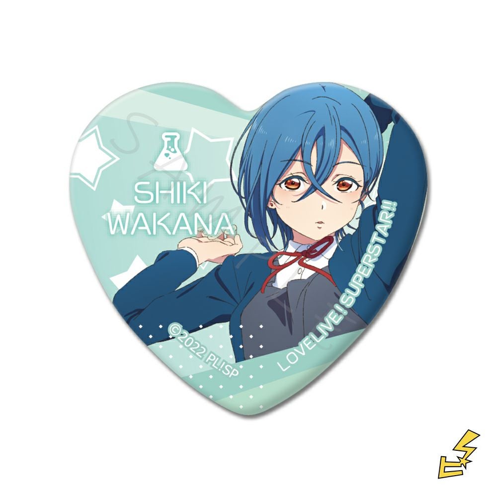 ラブライブ！スーパースター!!』 ハート型缶バッジ H (若菜四季