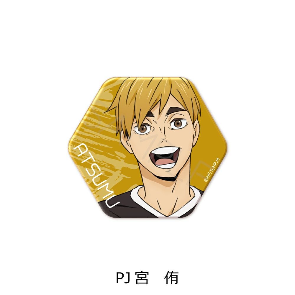 ハイキュー!! 宮侑 ナンジャタウン 缶バッジ 6点 ハイキュー!!』第6弾(2) 六角形缶バッジ PJ(宮 侑) | ビビット