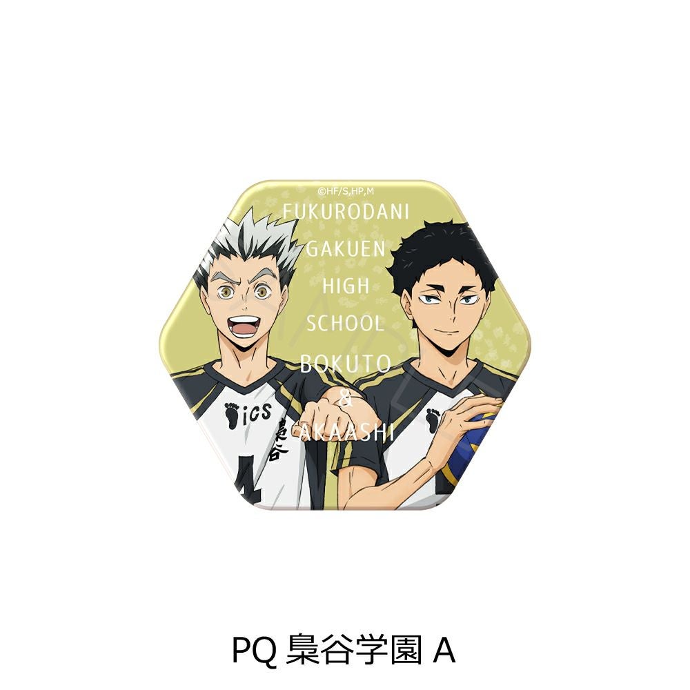 ハイキュー!!』第6弾(2) 六角形缶バッジ PQ(梟谷学園A) | ビビット