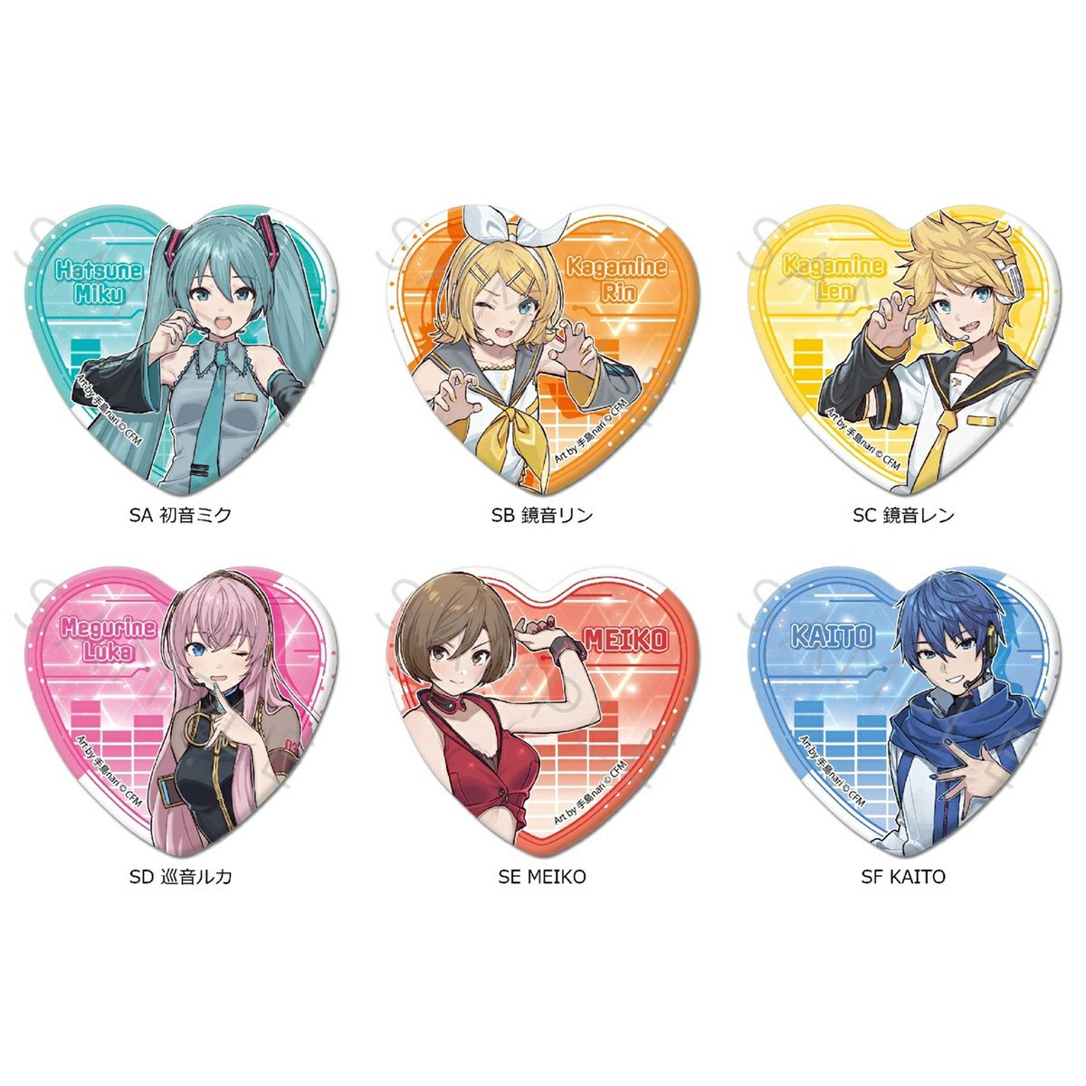 初音ミク＆ピアプロキャラクターズ』 ハート型缶バッジ（全6種