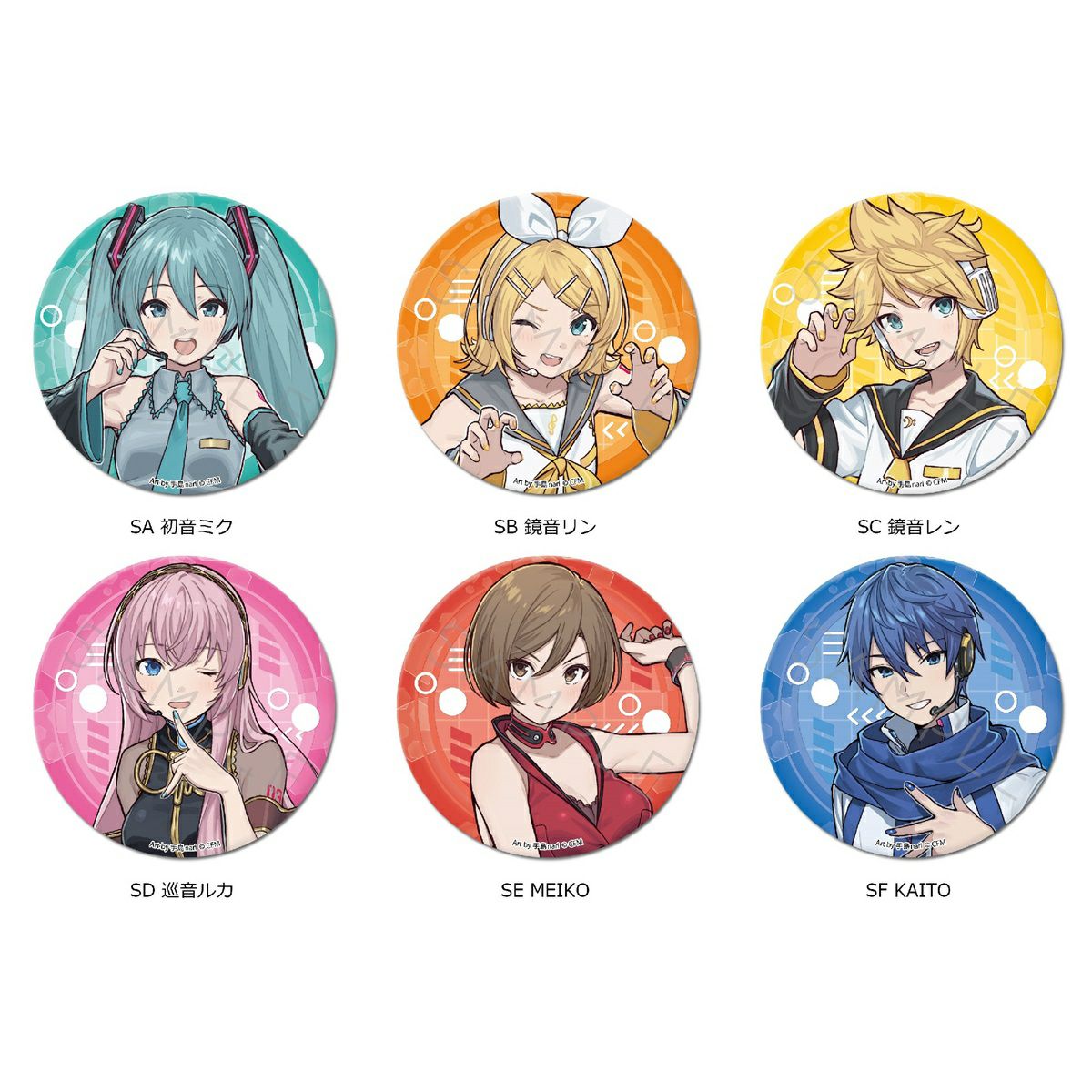 初音ミク＆ピアプロキャラクターズ』 丸型缶バッジ(76mm)（全6種