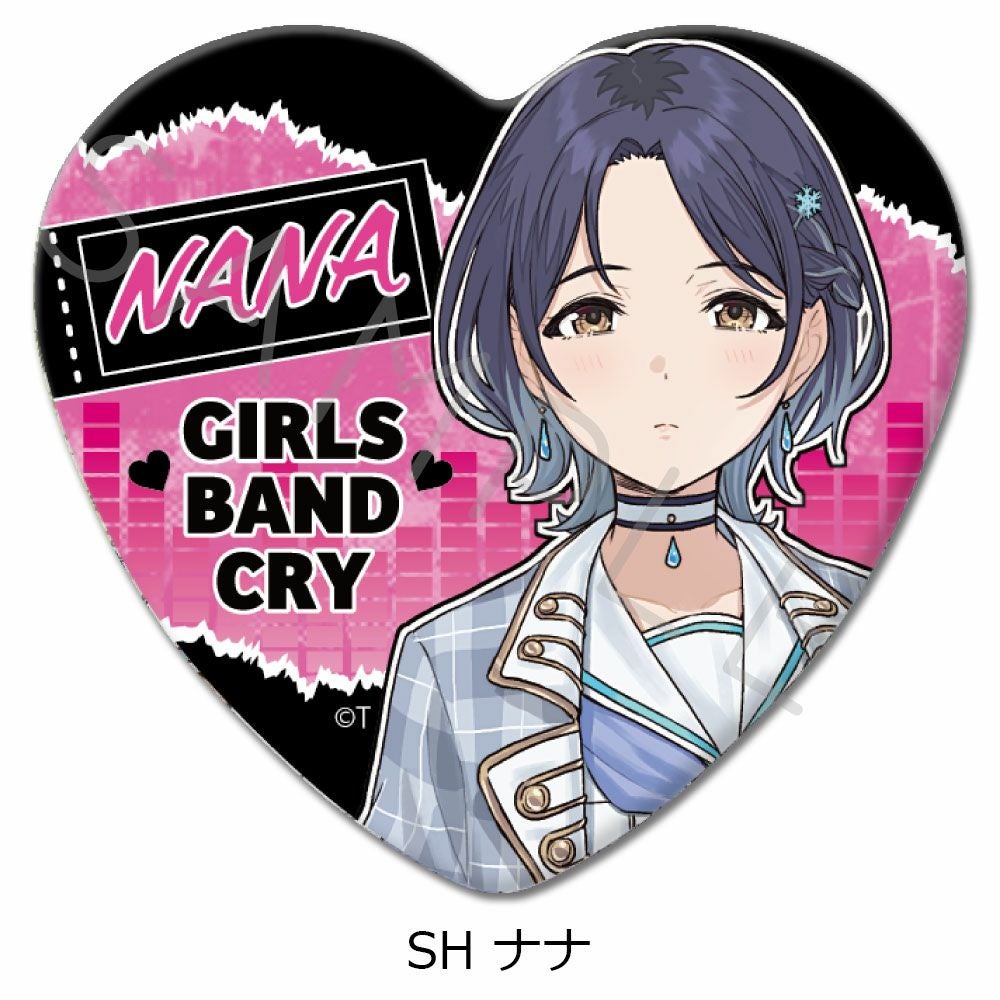 ガールズバンドクライ 2nd 缶バッジ TVアニメ『ガールズバンドクライ』第2弾 ハート型缶バッジ SH (ナナ