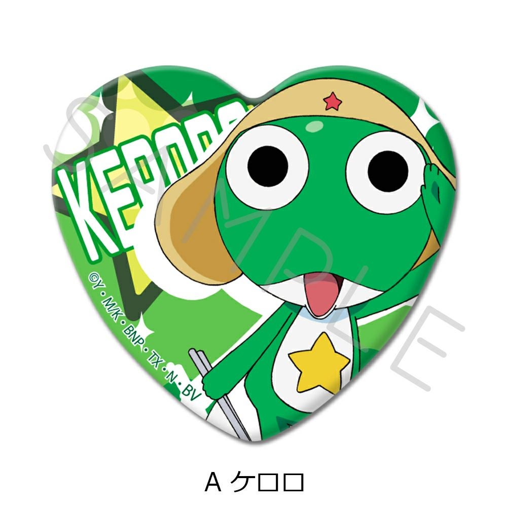 アニメ 『ケロロ軍曹』ハート型缶バッジ A (ケロロ) | ビビット