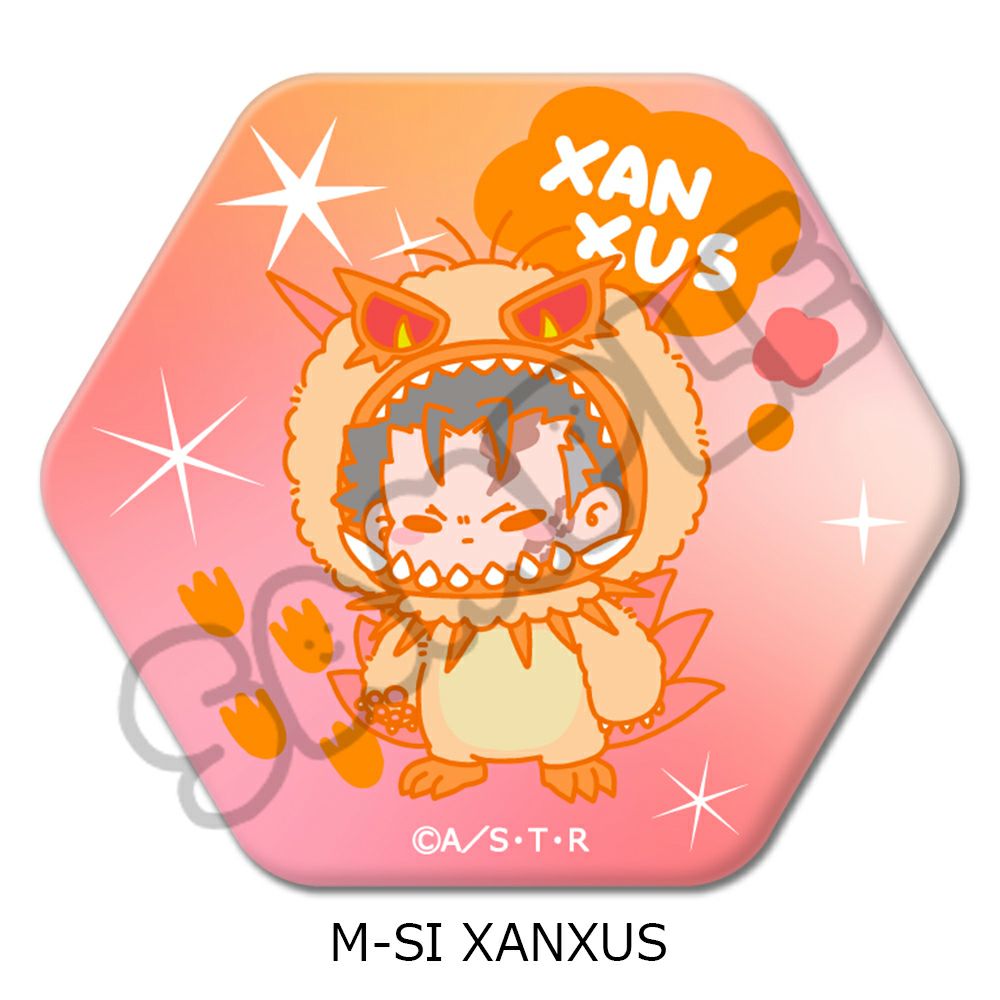 リボーン XANXUS 六角形缶バッジ J-WORLD その1 六角形缶バッジ | ビビット