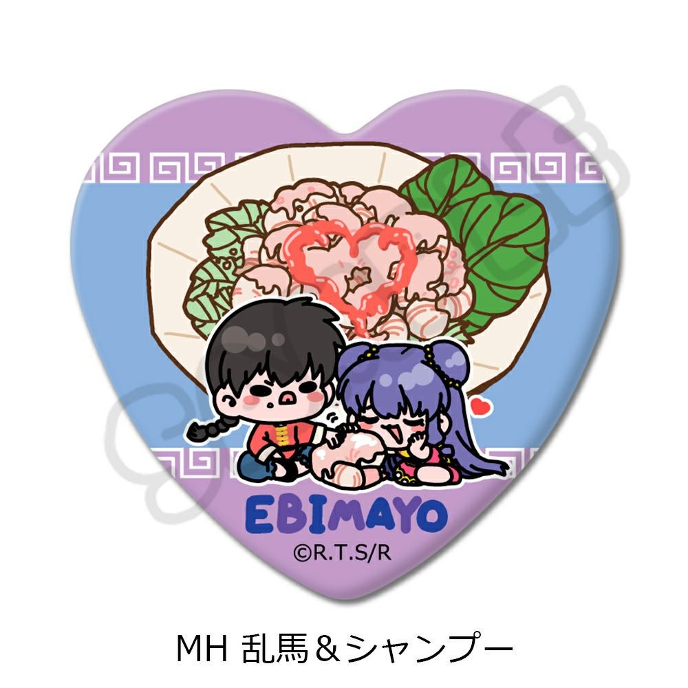 TVアニメ『らんま 1/2』 第2弾 ハート型缶バッジMH (乱馬&シャンプー