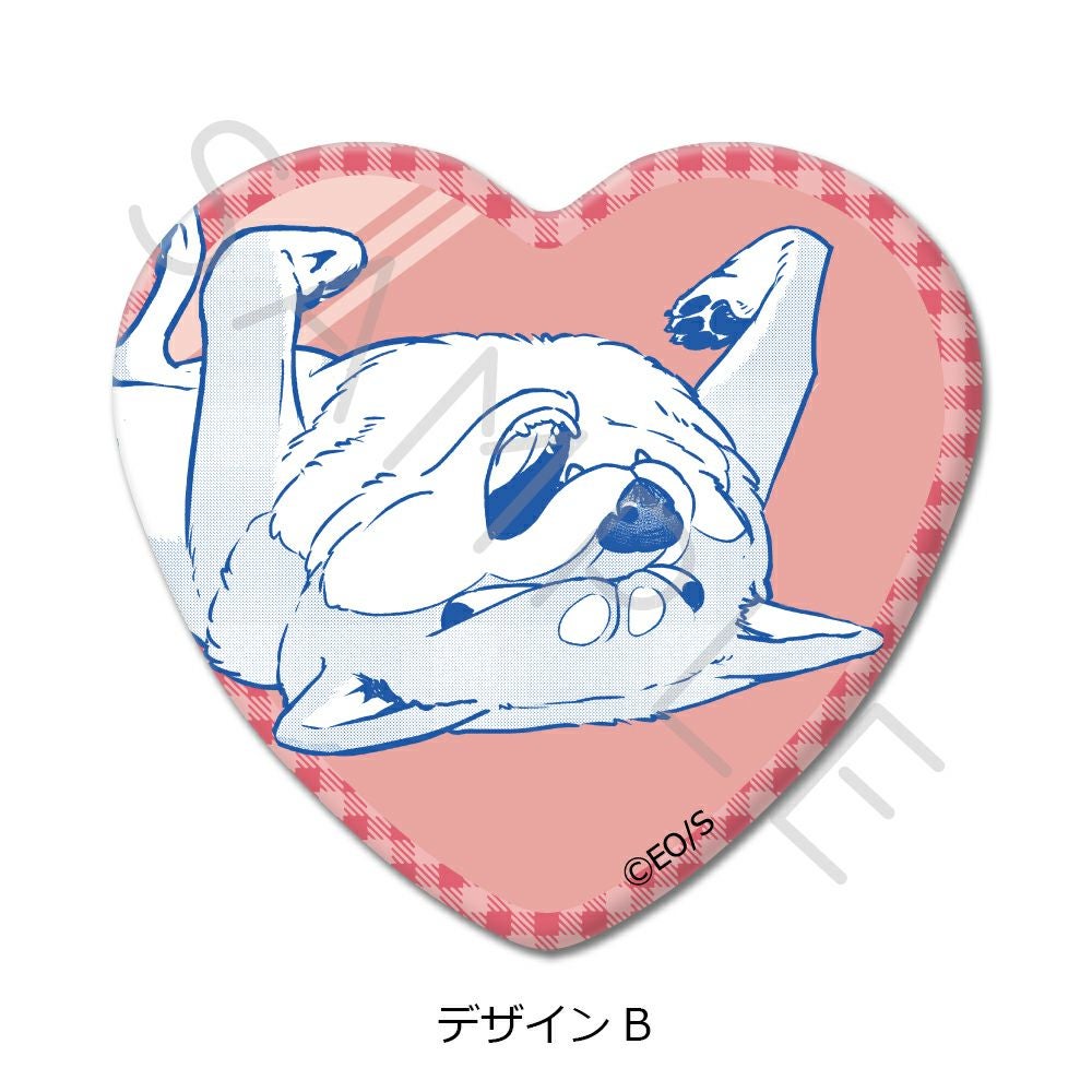 シバつき物件』ハート型缶バッジ デザインB | ビビット