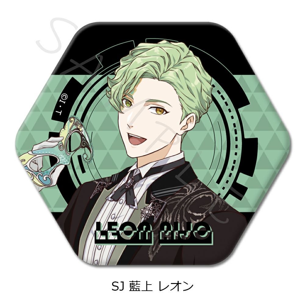 ライドカメンズ』第2弾 六角形缶バッジ SJ (藍上 レオン) | ビビット