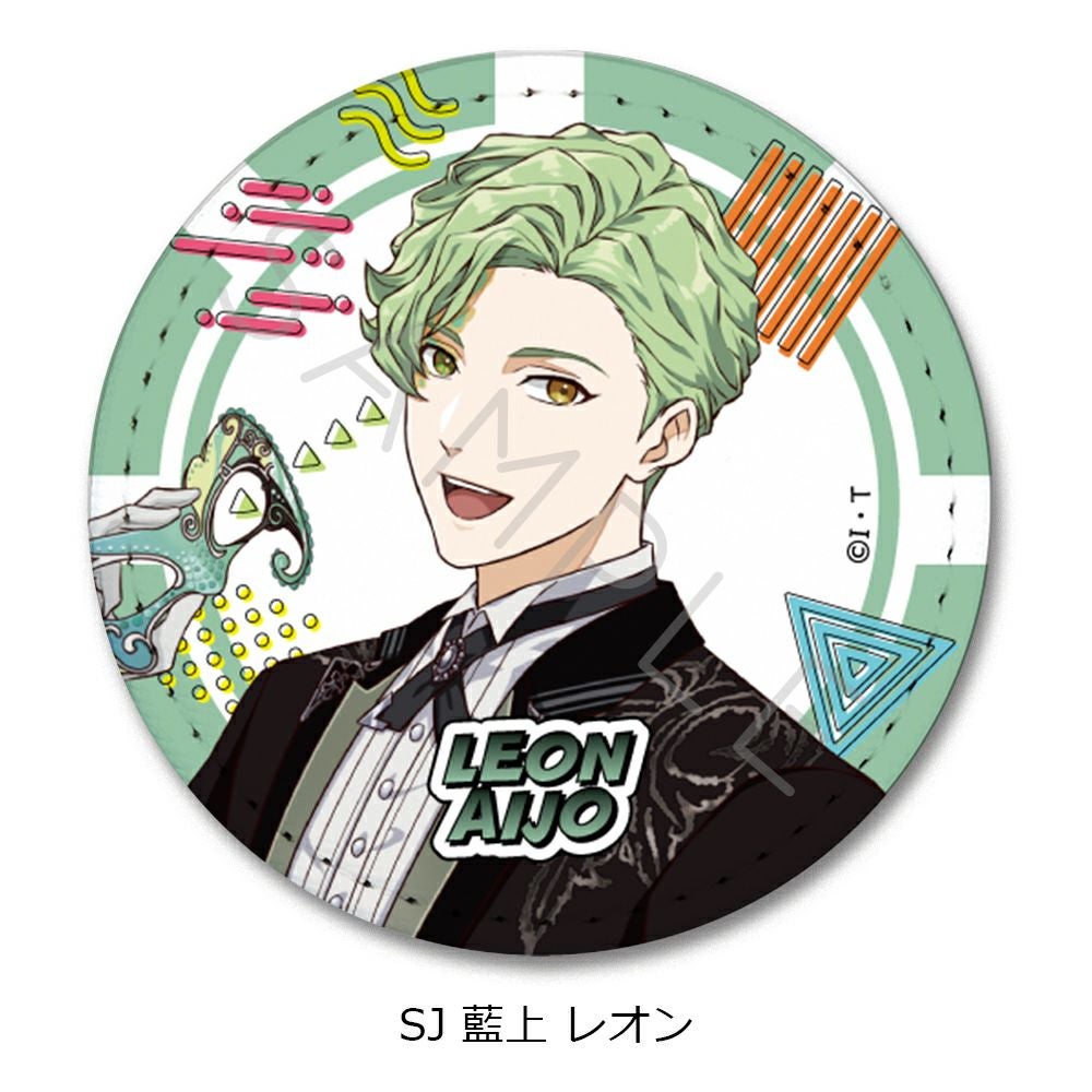 装飾バッジ 葉と星のデザイン　レプリカ ライドカメンズ』第2弾 レザーバッジ（丸形)SJ (藍上 レオン) | ビビット