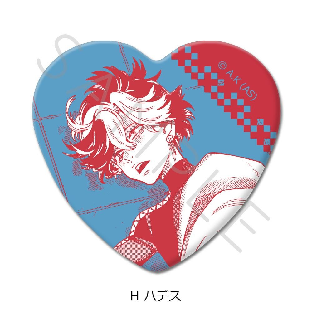 冥王の柘榴』ハート型缶バッジ H (ハデス) | ビビット