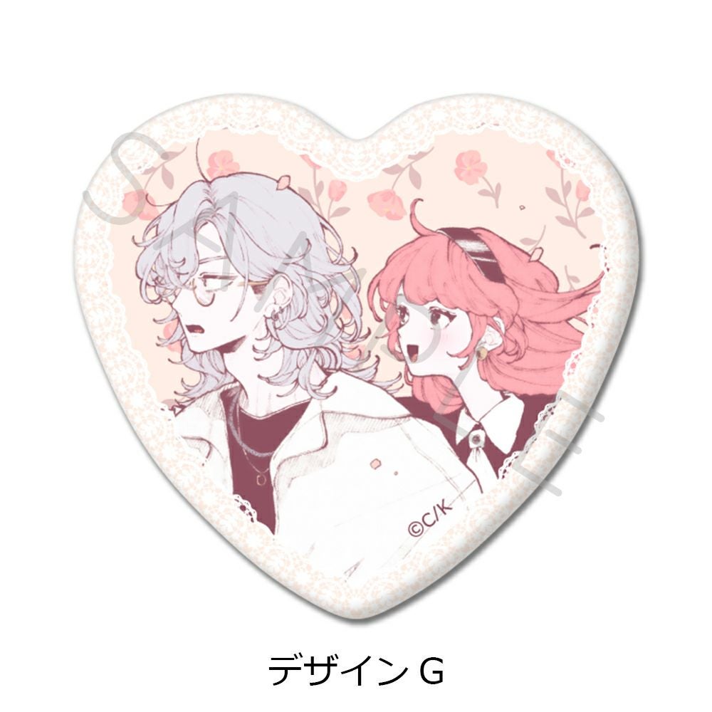 ハート型缶バッジ | ビビット