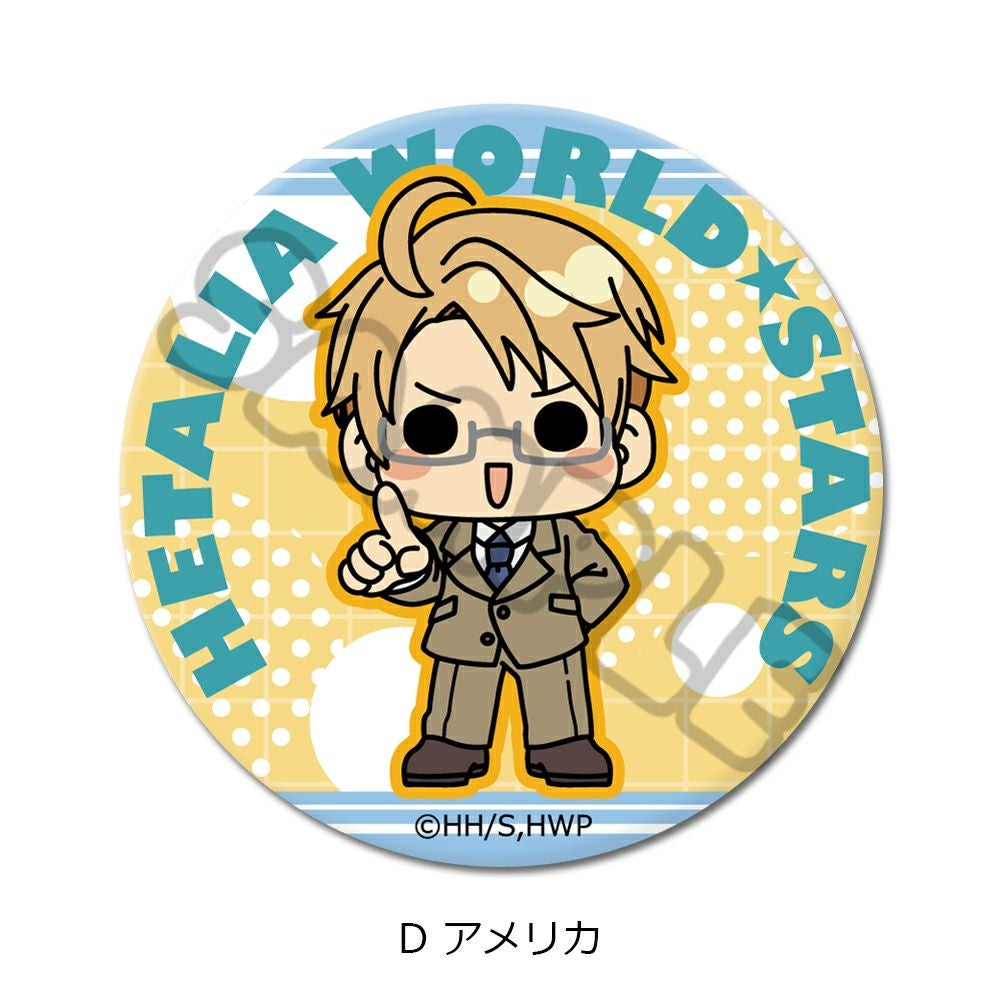 アニメ「ヘタリア World☆Stars」 丸形缶バッジ(57mm) D(アメリカ