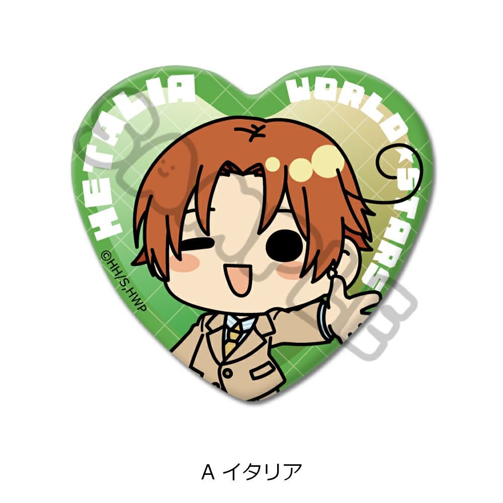 アニメ「ヘタリア World☆Stars」 ハート型缶バッジ A(イタリア)【予約