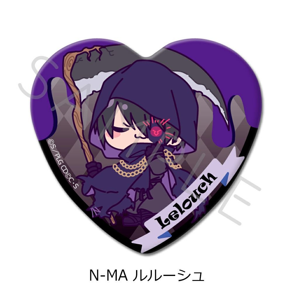 コードギアス 反逆のルルーシュ』第4弾 ハート型缶バッジ N-MA