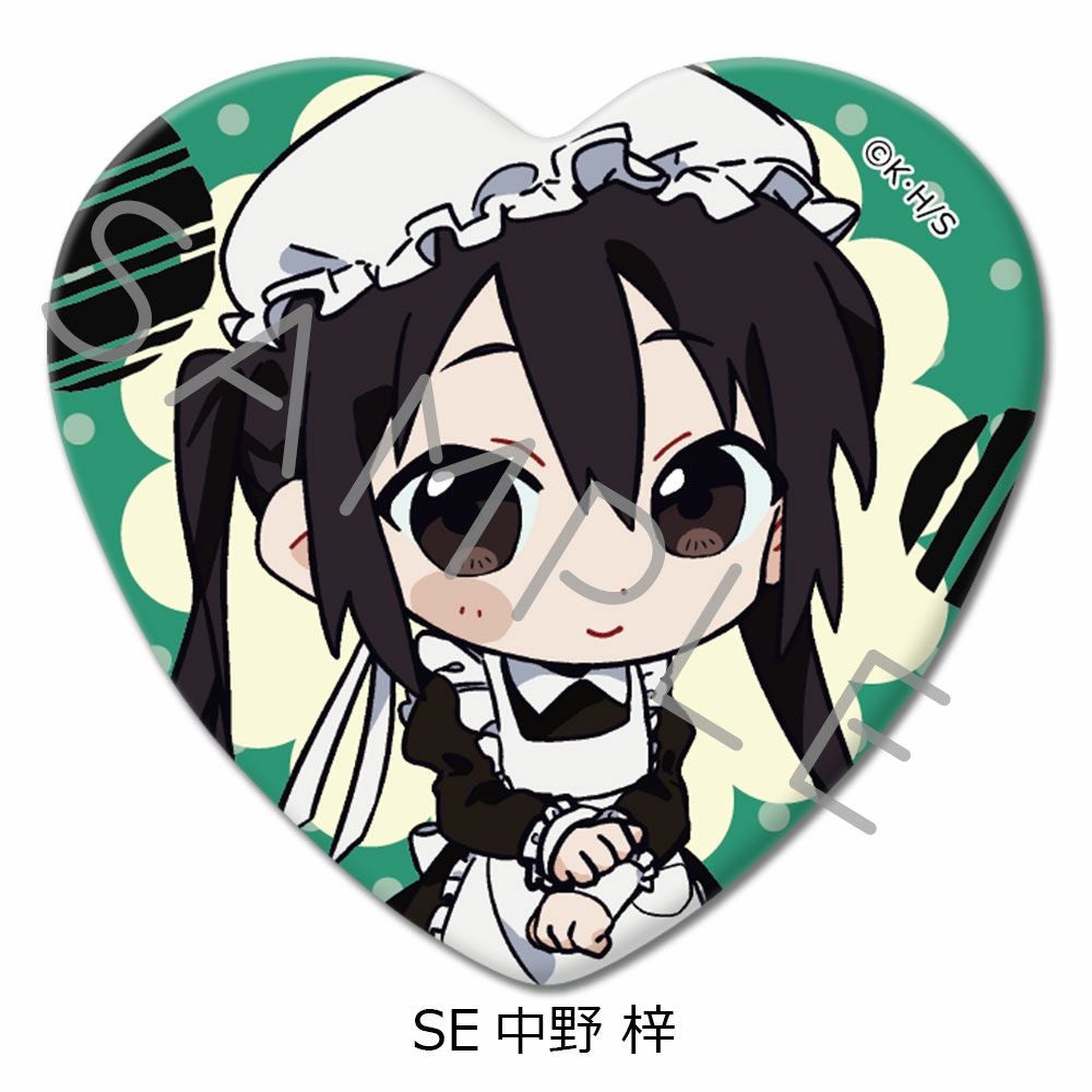 けいおん！』第2弾ハート型缶バッジ SE（中野 梓） | ビビット