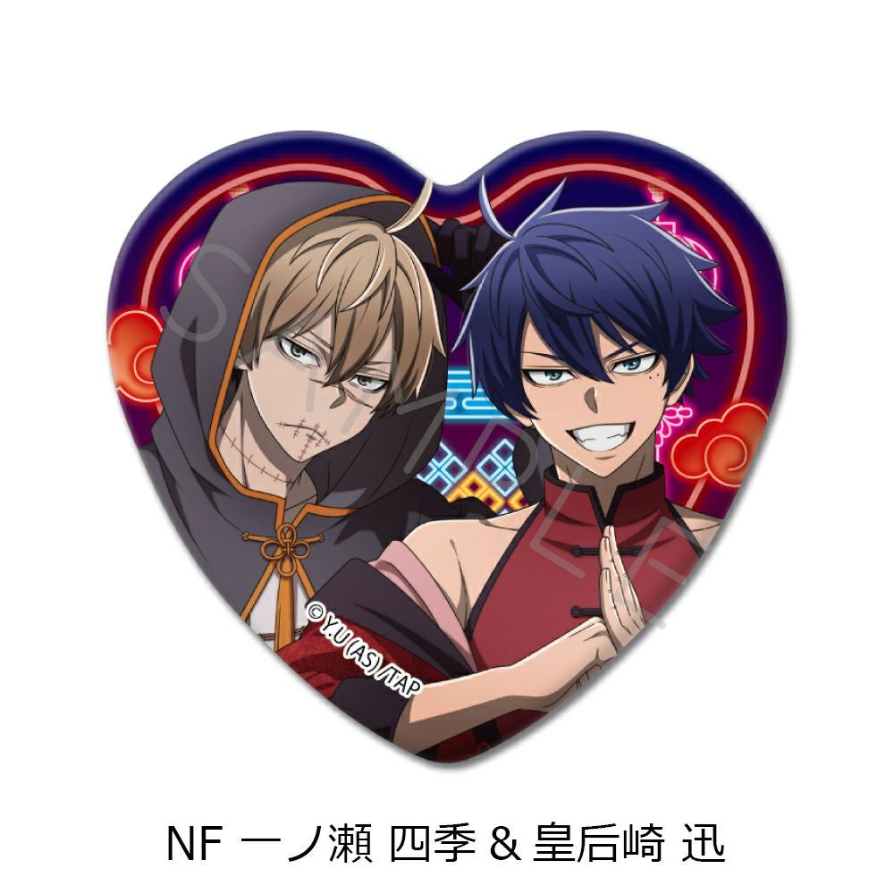 TVアニメ「桃源暗鬼」第2弾 ハート型缶バッジ （全8種トレーディング