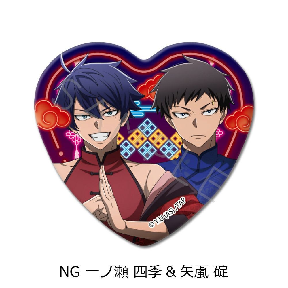 TVアニメ「桃源暗鬼」第2弾 ハート型缶バッジ （全8種トレーディング