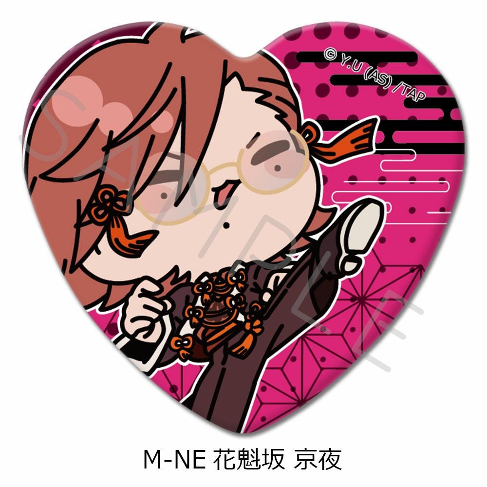 TVアニメ「桃源暗鬼」第2弾 ハート型缶バッジ M-NE (花魁坂 京夜