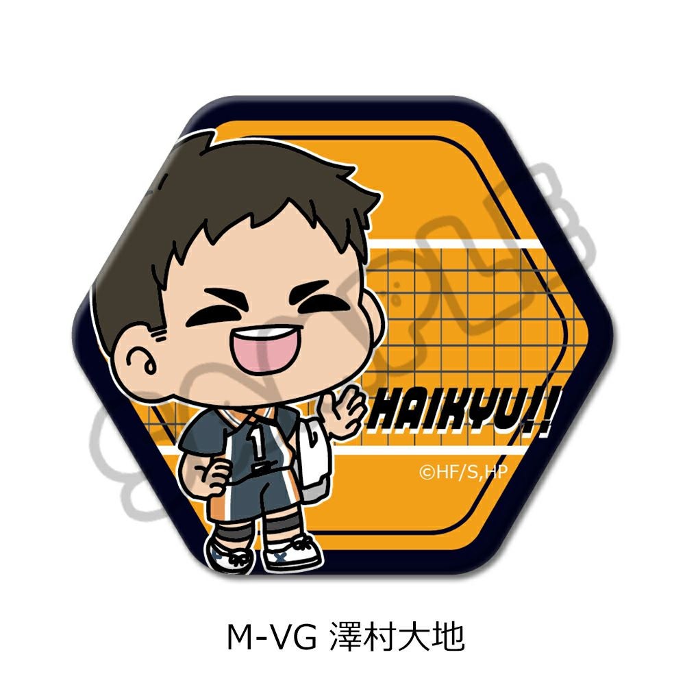 ハイキュー!!」第8弾 六角形缶バッジ(mochocho) M-VG(澤村大地) | ビビット