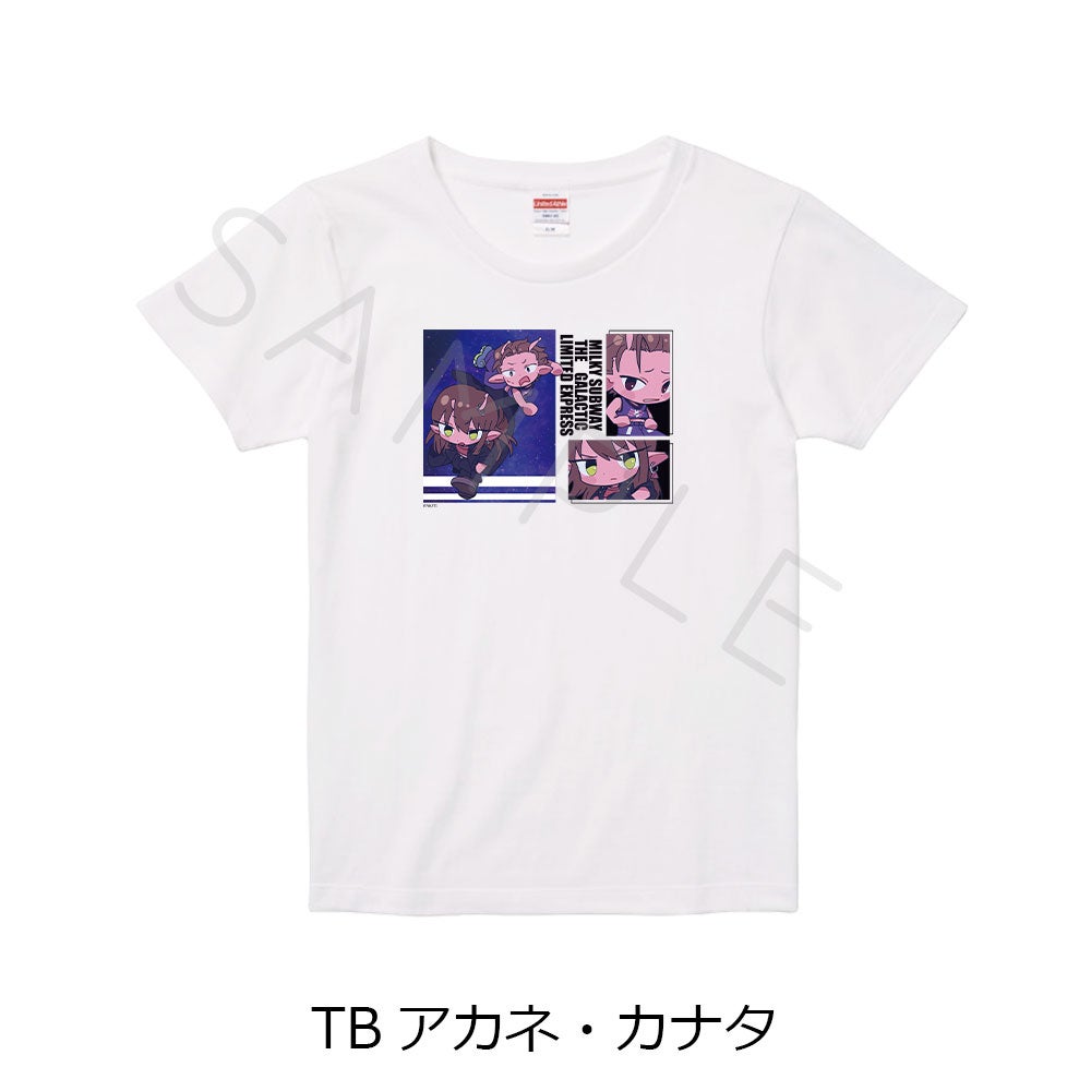 アニメ『銀河特急 ミルキー☆サブウェイ』 Tシャツ(ちぽっけ)TB(アカネ