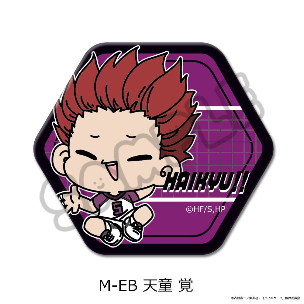 ハイキュー!!」第11弾 六角形缶バッジ(mochocho) M-EB(天童 覚)【予約