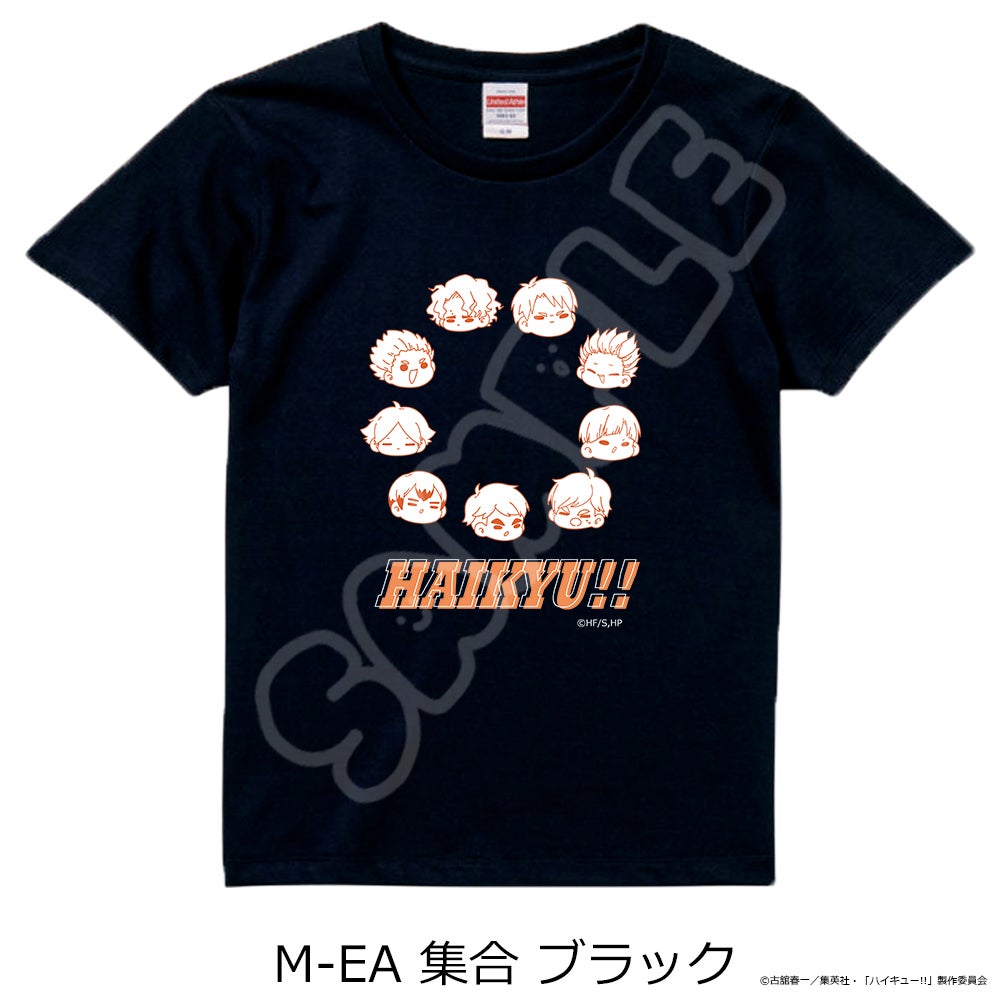 ハイキュー!!」第11弾 Tシャツ M-EA(集合) ブラック Sサイズ Mサイズ L
