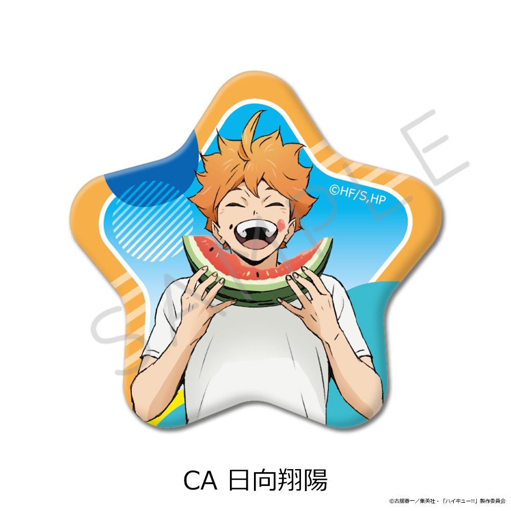 ハイキュー　日向翔陽　缶バッジ　jf 2024　オーロラ　版権ビジュアル a,b ハイキュー!!」第13弾 星型缶バッジ CA(日向翔陽)【予約】 | ビビット