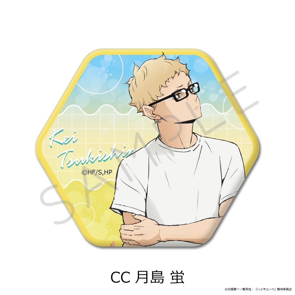 ハイキュー!!」第13弾 六角形缶バッジ CC(月島 蛍)【予約】 | ビビット