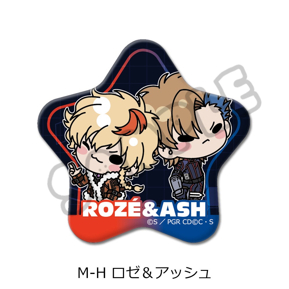 コードギアス 奪還のロゼ』星形缶バッジ M-H（ロゼ＆アッシュ）【予約